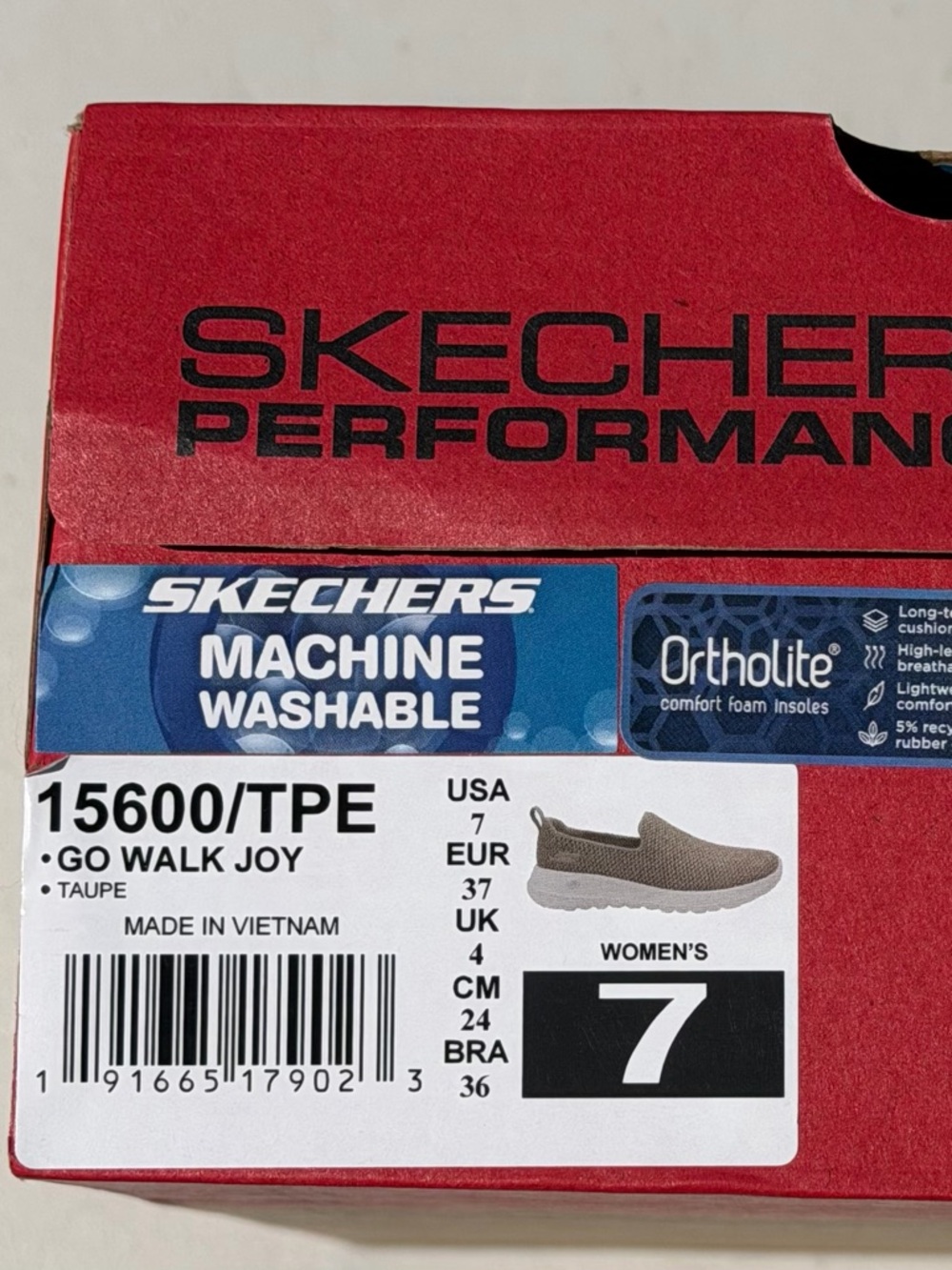 Skechers Go Walk Joy Slip-On Sneakers Taupe and White